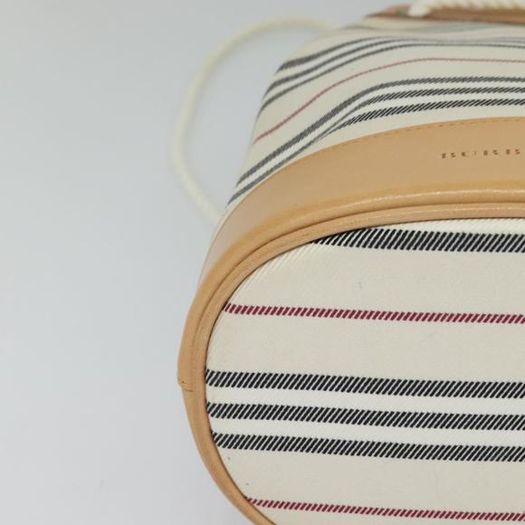 BURBERRY Shoulder Bag Canvas Leather White Auth bs23926 - Picture 14 of 16